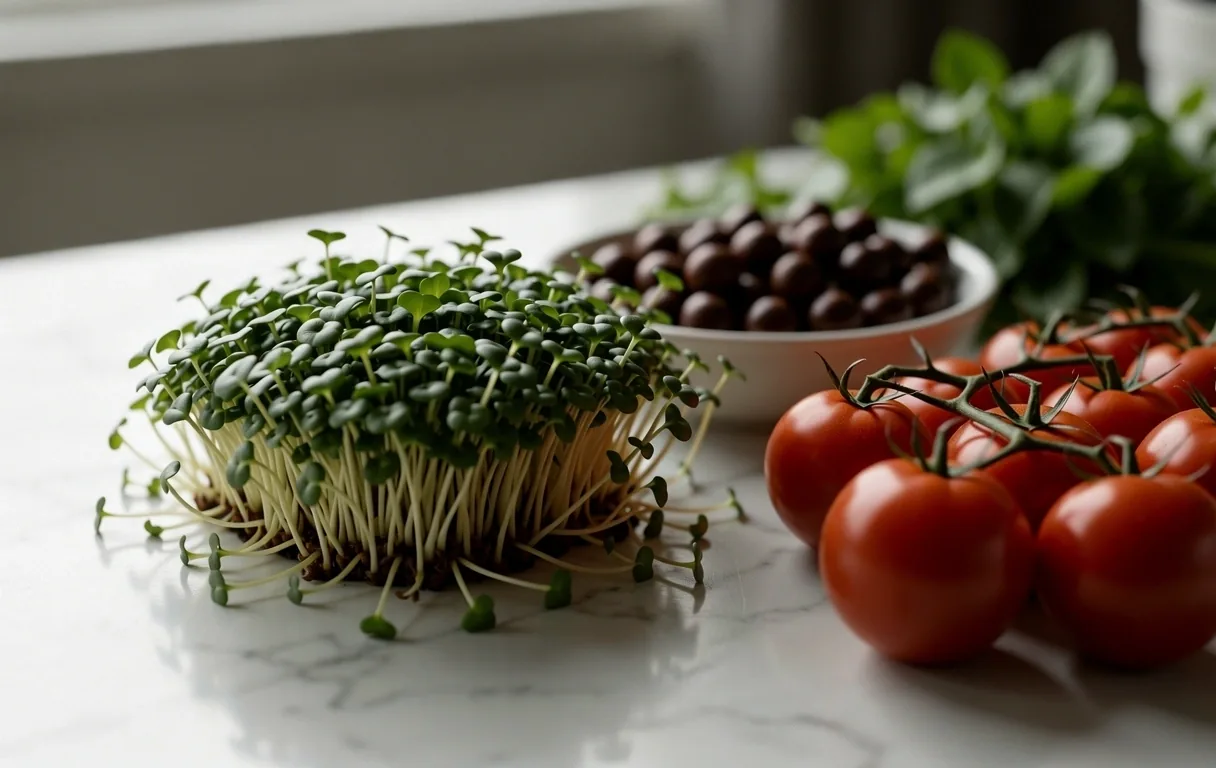 Detailed organic textures representing health and precision